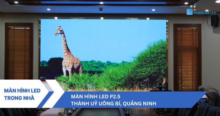 Màn hình LED P2.5 indoor tại Thành uỷ Uông Bí, Quảng Ninh