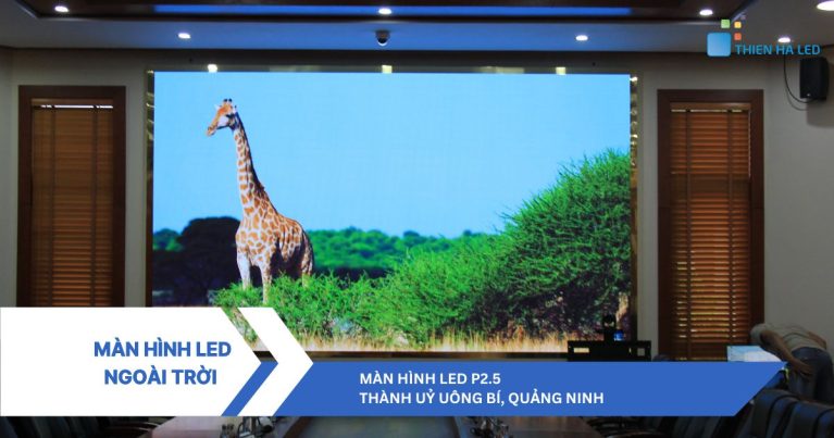 Màn hình LED P2.5 indoor tại Thành uỷ Uông Bí, Quảng Ninh