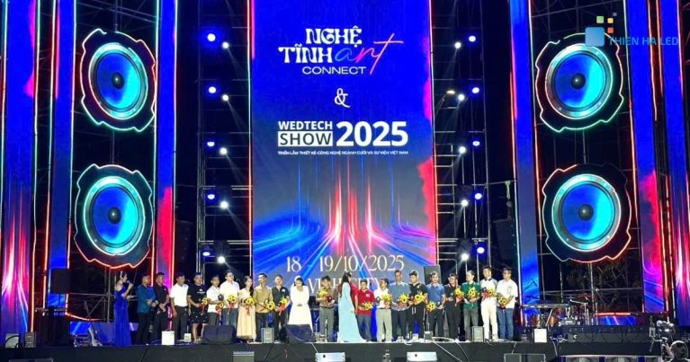 Sự kiện màn hình LED Cailiang sân khấu ngoài trời do Thiên Hà LED lắp đặt