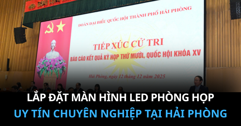 Lắp đặt màn hình led phòng họp tại Hải Phòng